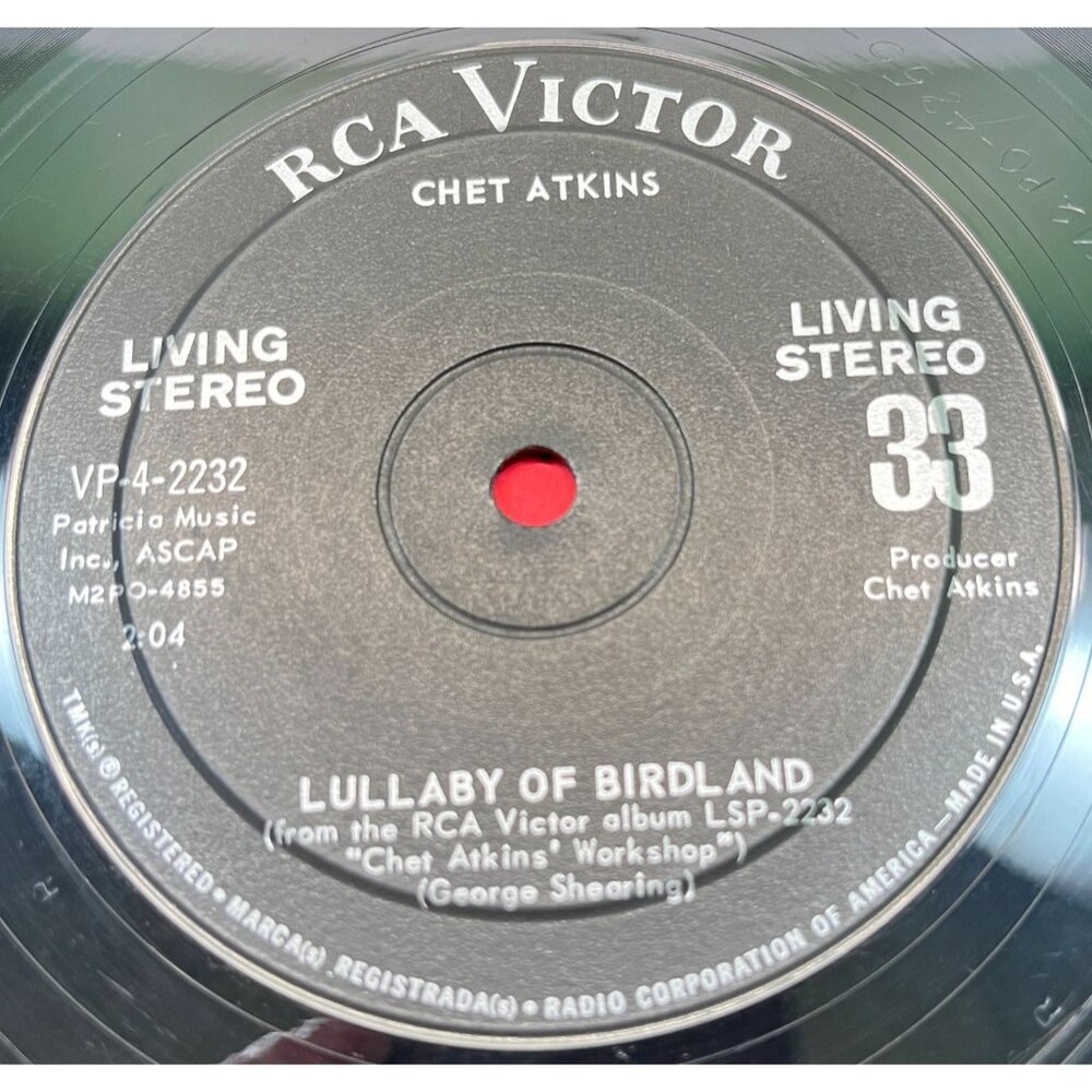 Chet Atkins Jukebox Compact 33 Country Lullaby of Birdland / Sleep RCA Victor